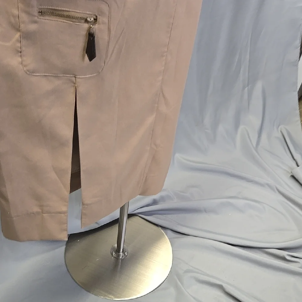 L'atiste Khaki Belted Dress with Pockets Utility or Safari Style Dress Size M - Picture 15 of 15